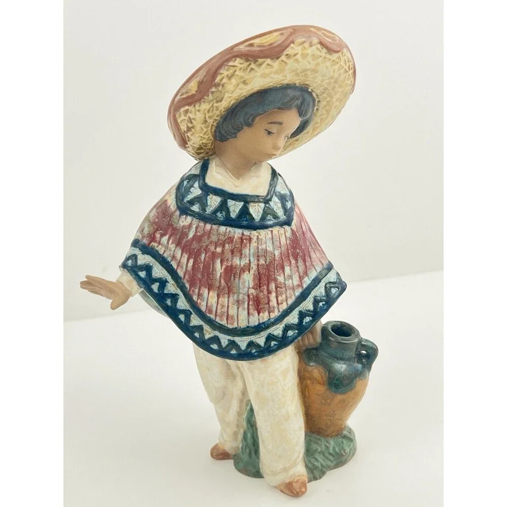 Lladro Pedro With Jug 2141 Gres Mexican Boy Figurine Retired Spain Vintage